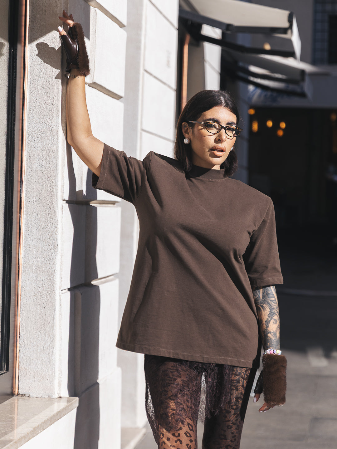 T-shirt Gèsier BASIC con spallina strutturata